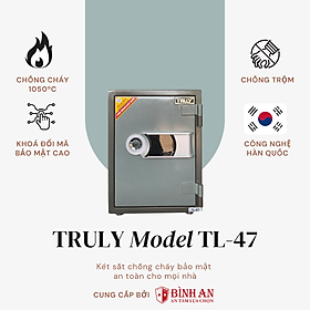 Mua Két Sắt Chống Cháy Gia Đình TRULY TL-47 Chống Cháy  Chống Trộm Công Nghệ Hàn Quốc 65kg - Hàng Chính Hãng