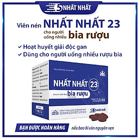 Viên uống Nhất Nhất 23 - Giúp Giải Độc Rượu, mát gan, tăng cường chức năng gan - Hộp 20 gói x 16 viên