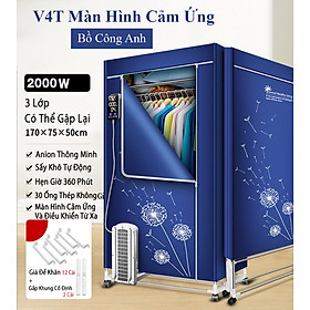 Tủ Sấy Quần Áo 3 Tầng Thông Minh Sấy Khô 360 Độ Thế Hệ Mới - Máy Sấy Quần Áo Dạng Tủ Treo Tiện Dụng - Dễ Dàng Gấp Gọn - Có Video