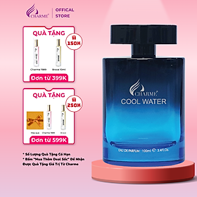 Nước Hoa Nam Thơm Lâu CHARME COOL WATER Hương Thơm Mạnh Mẽ Thanh Lịch Cho Các Quý Ông 100ml