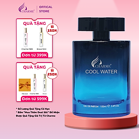 Nước Hoa Nam Thơm Lâu CHARME COOL WATER Hương Thơm Mạnh Mẽ Thanh Lịch Cho Các Quý Ông 100ml