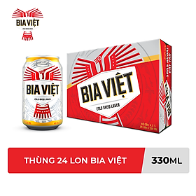 Thùng 24 Lon Bia Việt (330ml/lon)