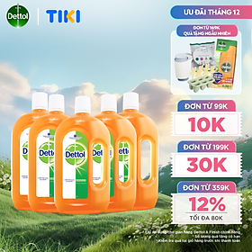 Combo 6 Dung dịch diệt khuẩn đa năng Dettol 1L