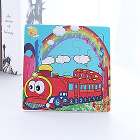 Combo 10 tranh ghép 9 mảnh chủ để động vật và phương tiện giao thông MK