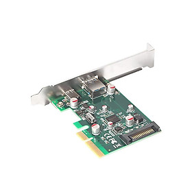 Thẻ card mở rộng chuyển đổi PCI-E sang USB 3.1 Loại A + Loại C 10Gbps dành cho PC để bàn