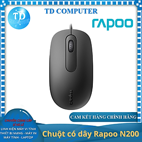Chuột có dây Rapoo N200 (USB) - Hàng chính hãng Nam Thành phân phối