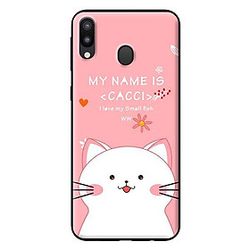 Ốp in cho Samsung Galaxy A30 Mèo Trắng Thích Ăn - Hàng chính hãng