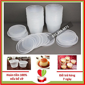 Combo 10 Hộp Nhựa, Hủ nhựa làm Caramen (Flan) loại tròn