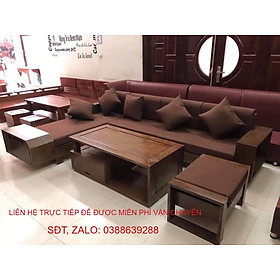 Mua Bàn ghế phòng khách sofa gỗ sồi nga - Có đệm