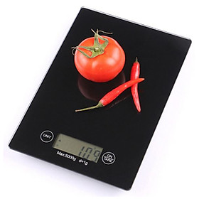 Cân điện tử, cân tiểu ly nhà bếp mặt kính thủy tinh DH-2013 - Từ 1g ~ 5000g + 2 pin tiểu