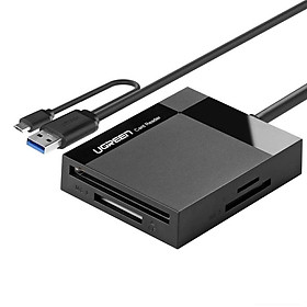 Mua Ugreen UG30334CR125TK 1M màu đen đầu đọc thẻ USB 3.0 All in One có OTG cổng micro cho android - HÀNG CHÍNH HÃNG