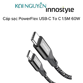 Cáp sạc INNOSTYLE POWERFLEX USB-C TO C 1.5M 60W ICC150AL - Hàng chính hãng