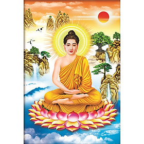 Mua Tranh thêu chữ thập bổn sư thích ca mô ni phật LV3517 40 x 50 cm - chưa thêu