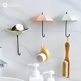 GIGA Essential phong cách Bắc Âu Ins không đục lỗ liền mạch dán mạnh mẽ/móc treo tường không có móc khóa móc/cửa phòng tắm phòng ngủ nhiều màu hoạt hình móc nữ/Móc hình ô