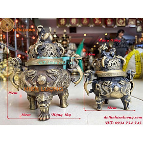 Mua Lư Trầm Song Long Chầu Nguyệt- Quà Tặng Đốt Trầm