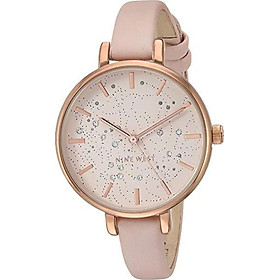 Nine West Women's NW Crystal Accented Strap Watch