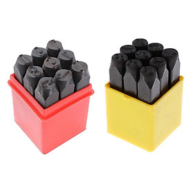 2 Sets Stamps 0-9 Numbers Set Punch Steel Metal 9 Die Tool Case Craft A+B