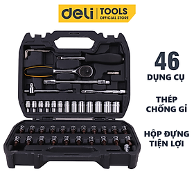 Mua Bộ Dụng Cụ Vặn Bu Lông 6.3mm Deli Cao Cấp 46 Chi Tiết Sửa Chữa Xe Máy  Ô Tô - Hộp Đựng Cầm Tay Tiện Lợi - DL1046