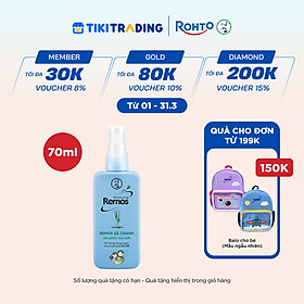 Dung dịch chống muỗi dạng phun sương Remos Mentholatum hương Sả Chanh 70ml