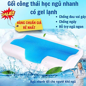 Mua Gối ngủ nhanh cao su non KẾT HỢP GEL LẠNH - Nâng đỡ cổ vai gáy khi ngủ
