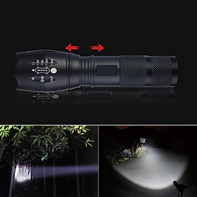 Đèn pin led siêu sáng chiếu xa tự vệ  mẫu T6 điều chỉnh được 5 chế độ chiếu xa trăm mét tầm chiếu sáng và chống nước - T6 mini Full bộ đèn