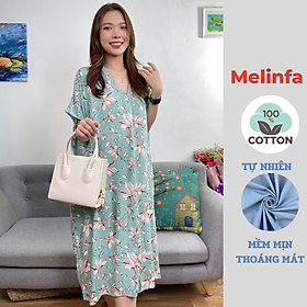 Đầm ngủ mặc nhà, váy ngủ nữ freesize thoải mái chất vải lanh lụa cotton tự nhiên thoáng mát nhiều màu mã V0222