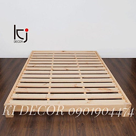 Mua - GIƯỜNG GỖ THÔNG NHẬP KHẨU KI DECOR CÓ GẦM 1.2*2M - PALLET