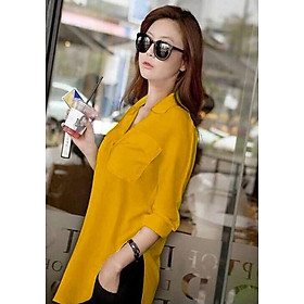 Áo sơ mi form dài thời trang a518