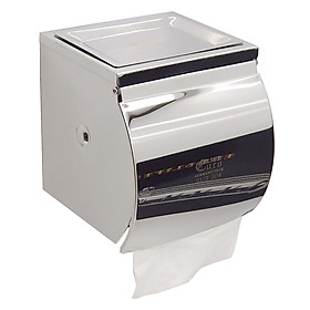 Hộp đựng giấy vệ sinh Inox SUS 304 kèm gạt tàn thuốc Eurolife EL-P06-4 (Trắng bạc)