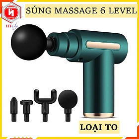 Súng Massage Cầm Tay, LOẠI TO, Máy Massage Cổ Vai Gáy 6 Level, Giảm Đau Nhức Mỏi Vai Gáy, Giãn Cơ - Hàng Nhập Khẩu