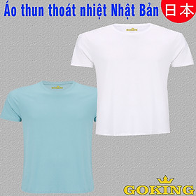 Áo thun thoát nhiệt Nhật Bản GOKING cho bé trai, bé gái, 100 cotton thấm hút mồ hôi, thoải mái vận động, kháng khuẩn, khử mùi