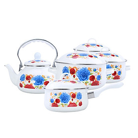 BỘ NỒI QUÁNH TRÁNG MEN PANSY