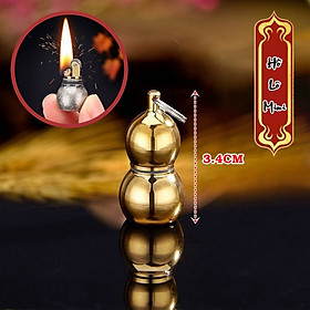 Mua Hột quẹt bật lửa xăng đá móc khóa hồ lô mini kim loại - xài gas