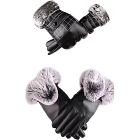 Combo găng tay da nam,nữ đi phượt mùa đông, lót nỉ, cảm ứng, giữ ấm, chống nước, chống bong tróc