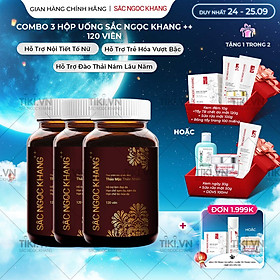 COMBO 3 hộp thực phẩm chức năng Viên uống Sắc Ngọc Khang++ (120 viên)