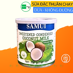 Sữa đặc thuần chay từ dừa không đường SAMUI 320gr sweetened Condensed coconut milk Sugar free