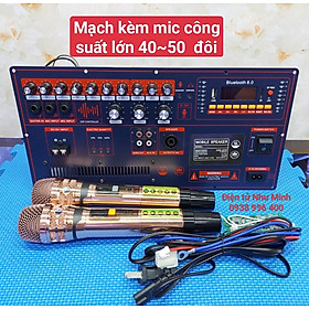 Mạch Loa Kéo Công Suất Lớn Kèm Mic Không Dây cao cấp - Có Ngõ live