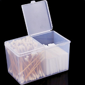 Plastic Storage Cotton Ball Swab Pad Organizer Holder Container Makeup Box
