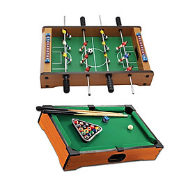 Mini Pool Table Set Billiard Ball Tabletop Desktop Table Top Football Game