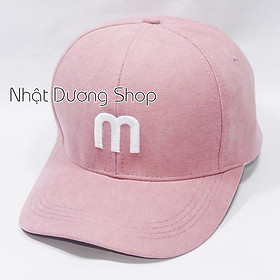 Mũ lưỡi trai ️ Nón kết nhung thêu chữ M phong cách Ulzzang form unisex nam nữ