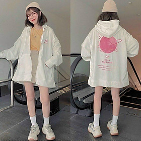 Áo Khoác Nỉ Hoodie FE PINK PLANTE MOON Nam Nữ Ulzzang Unisex Dây Kéo Form Rộng 2 MÀU TRẮNG ĐEN SIÊU ĐẸP