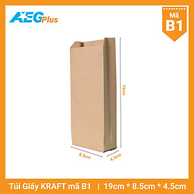 Túi giấy đựng thực phẩm  Mã B1 -  Chuyên dùng đựng bánh mì - Chất liệu Kraft chất lượng cao 70GSM
