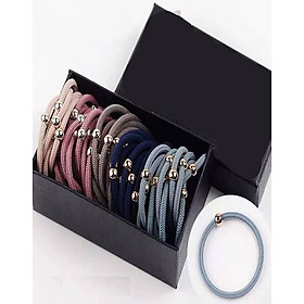 Hộp Quà Tặng 30 Dây Cột Tóc 5 Mẫu Màu Siêu Hot