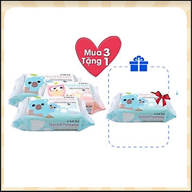 Mua 3 tặng 1 Combo 3 Khăn Ướt K-mom KM13110 100 Cái - Mẫu Ngẫu Nhiên