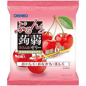 Combo 6 gói Thạch trái cây Orihiro vị Đào 120gr