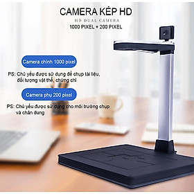 Mua Máy Scan Màu Di Động Với Camera Kép Tự Động Lấy Nét Tích Hợp Đèn LED Trợ Sáng - Kèm Chân Đế Cứng K-1002