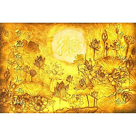 Mua Tranh dán tường bàn thờ chữ phúc - tranh câu đối bàn thờ