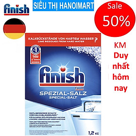 Muối rửa bát Finish 1.2kg, muối finish 1,2kg là muối làm mềm nước trong máy rửa chén bát ly 1200g - Muối rửa bát finish 1,2kg
