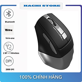 Chuột Không Dây Bluetooth + Wireless 2.4G Pin sạc qua cổng typec A4TECH FB35C - Hàng Chính hãng