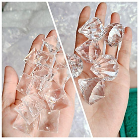 Mua 100gr Hạt nhựa giả thủy tinh trong suốt làm rèm  màn cửa nhựa Acrylic